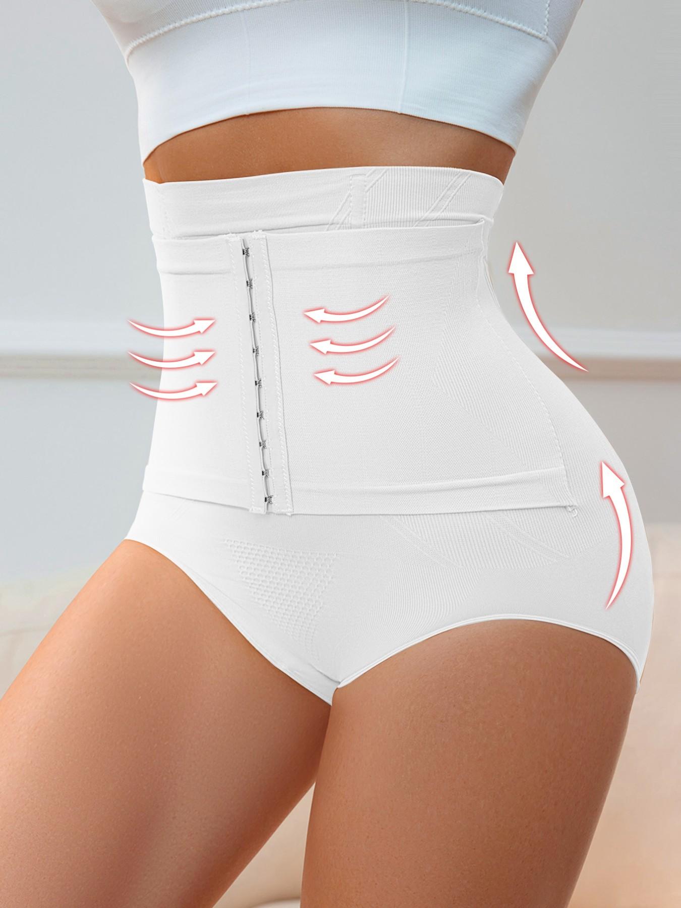 High Waist Abdominal Control Panties for Women Postpartum, Adjustable Buckle Seamless Shapewear, Plus Size Butt Lifting Tight Fit