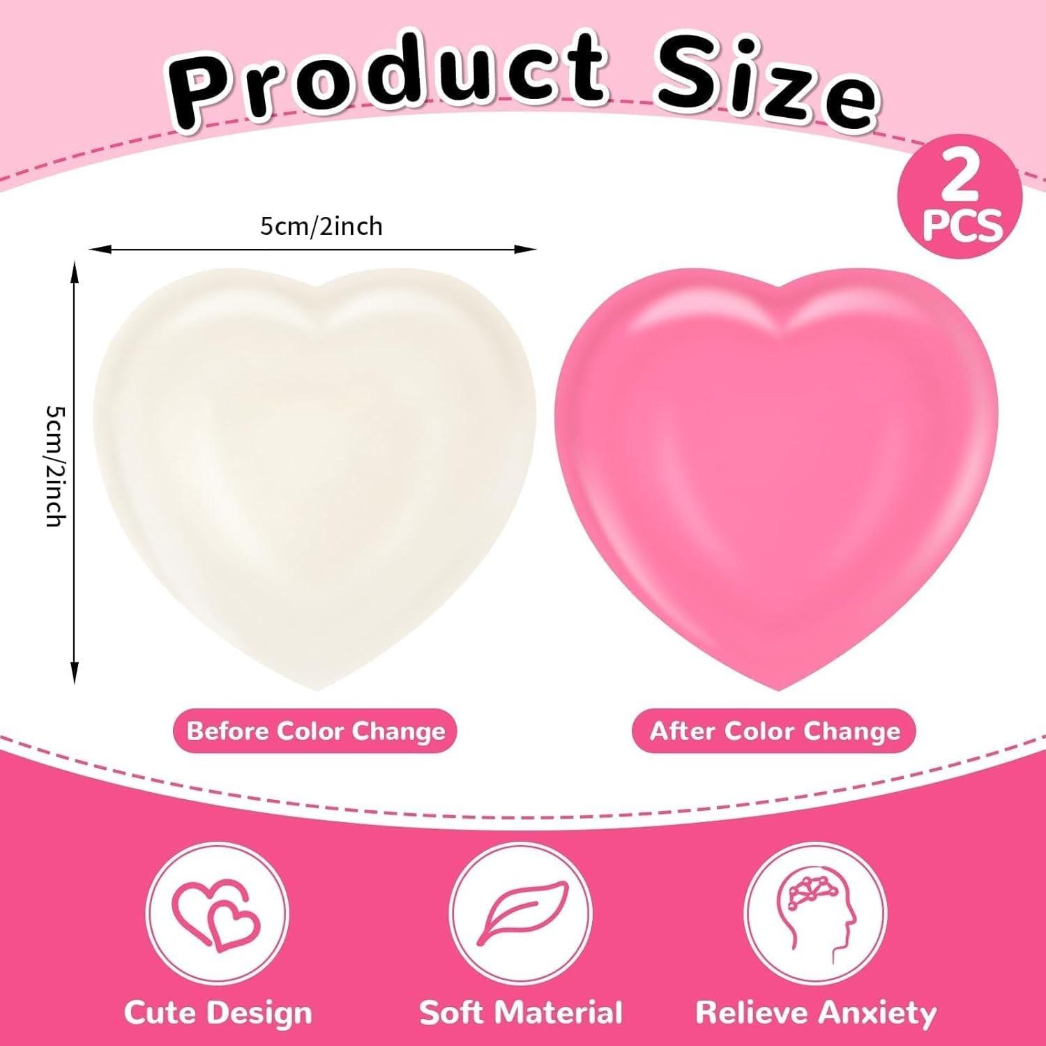 Heart-Shaped Stress Balls Set, Soft Sensory Toys for Anxiety Relief, Perfect Birthday Gift for Adults, Relaxing Squeeze Toy