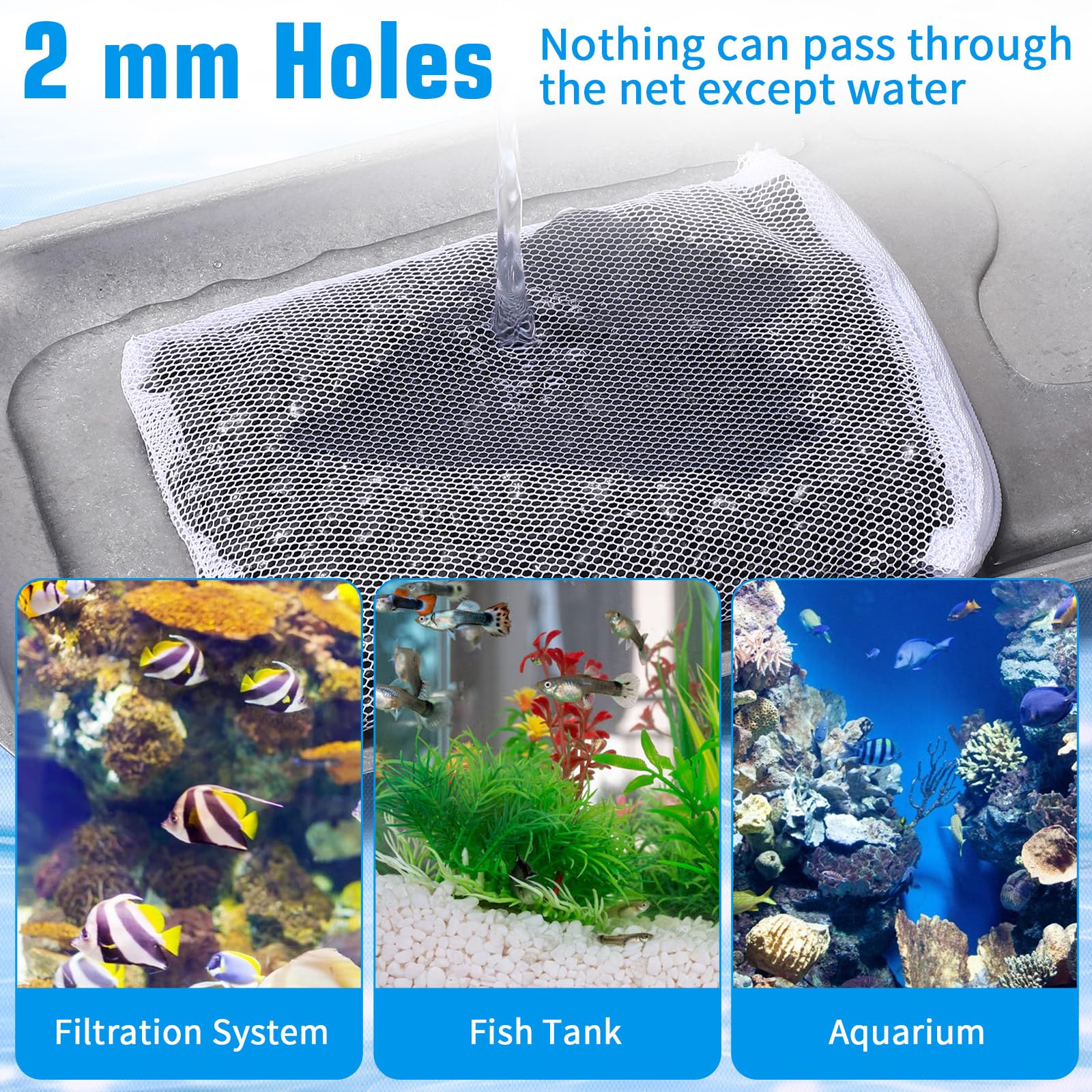 10 PCS Aquarium Filter Media Bags, Reusable Mesh Bags Aquarium Substrate, Aquarium Media Bag, Filter Media Bag, Aquarium Filter Media Bags with Zipper for Fish Tank Filter, Not Included Activated Carbon, Biospheres Ceramic Rings(5.9Inchesx7.8Inches) 10 PCS Aquarium Filter Media Bags, Reusable Mesh Bags Aquarium Substrate, Aquarium Media Bag, Filter Media Bag, Aquarium Filter Media Bags with Zipper for Fish Tank Filter, Not Included Activated Carbon, Biospheres Ceramic Rings(5.9Inchesx7.8Inches)