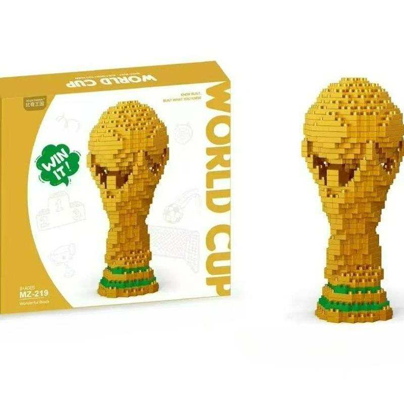 Creative Football Building Blocks Mini Particle Assembly Decorative Educational Toy, Desktop Decoration, Collectible Dolls, Micro Bricks Display