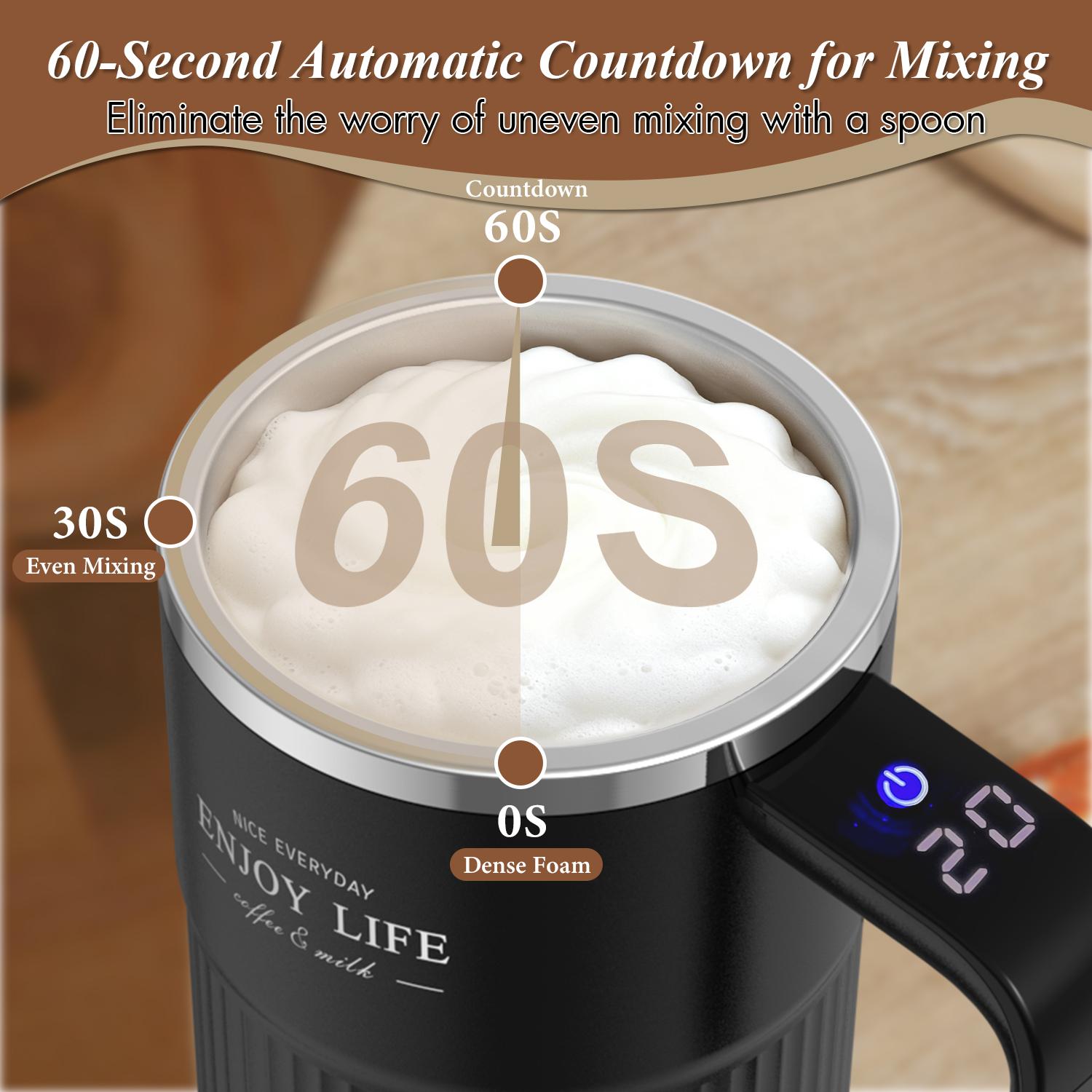 Intelligent Coffee Cup with Lid, 1/3 Counts Automatic Stirring Cup with Temperature Display, USB Rechargeable Stirring Cup for Coffee, Tea, Hot Chocolate, Gift Intelligent Coffee Cup with Lid, 1/3 Counts Automatic Stirring Cup with Temperature Display, USB Rechargeable Stirring Cup for Coffee, Tea, Hot Chocolate, Gift