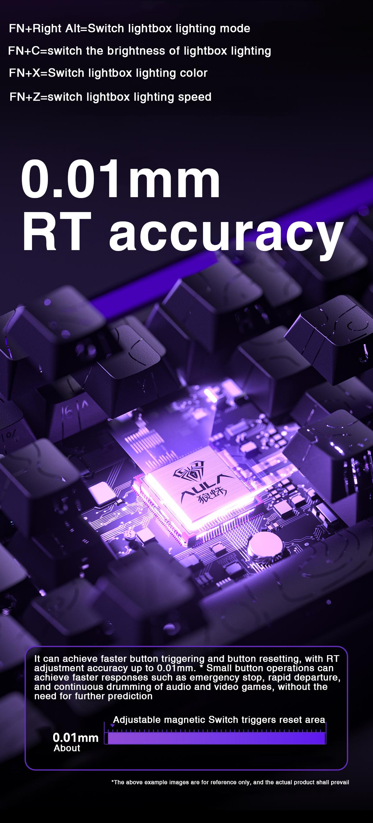 AULA HERO 68HE 60% Gaming Keyboard Wired, Hall Effect Magnetic Switch Keyboard with Adjustable Actuation, Rapid Trigger Mode, 8K Hz Polling Rate, 0.125ms Latency, Side Printed PBT Keycaps, RGB Backlit TikTokShopfalldealsforyou