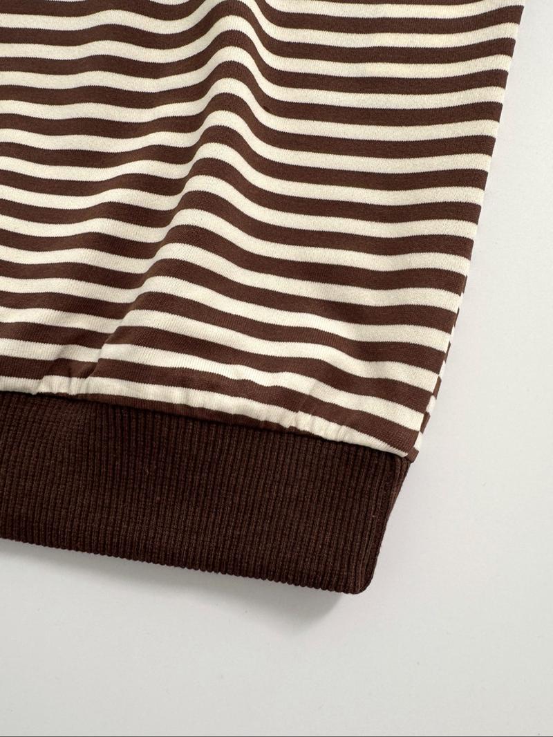 Striped Crop Top Women Cold Shoulder Halter Neck Sleeveless Tie Neck Cut Out Shoulder Slim Fit Casual Streetwear Summer Cropped Top Stretchy Knit Brown Striped Y2K Chic Casual Sexy Trendy Lightweight Daily Wear Modern Minimalist Top