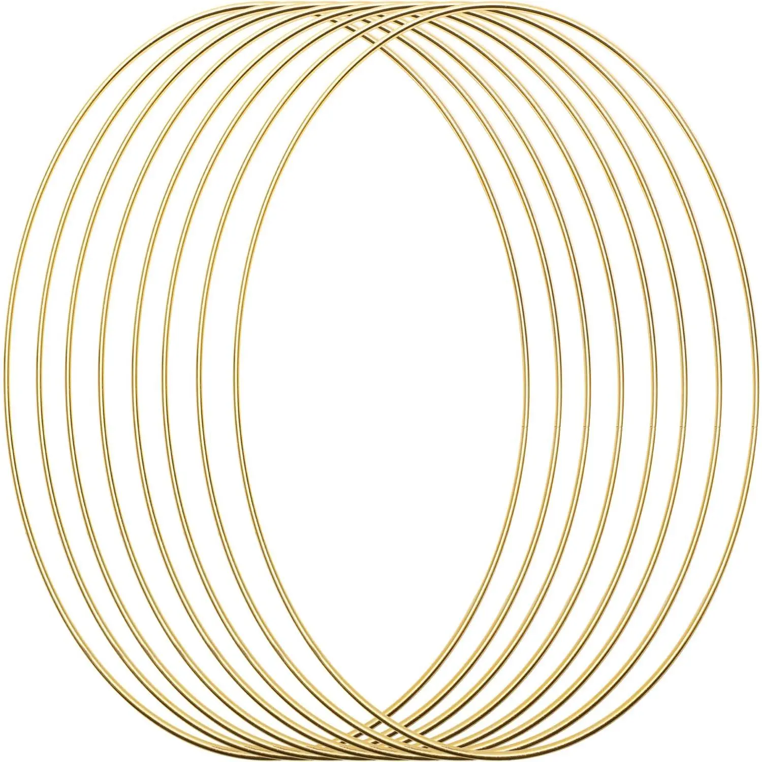 8 count 6/8/10/12 Inch  Macrame Dream Catcher Rings, Metal Hoop DIY(6in) |  6 Inch Floral Macrame Hoop for Wall  Crafts Wreath Ring for Wedding Wreath Decor