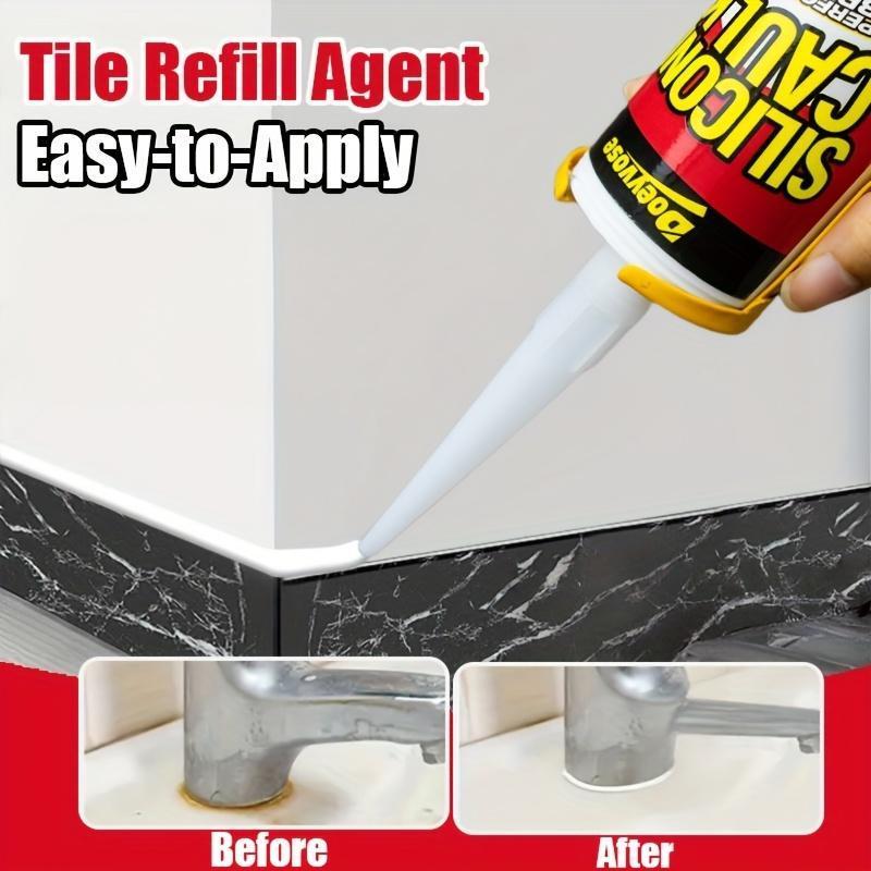 Doeyvose Silicone Sealant, Fast-Curing Tile Sealer (300ML), Ideal for ...