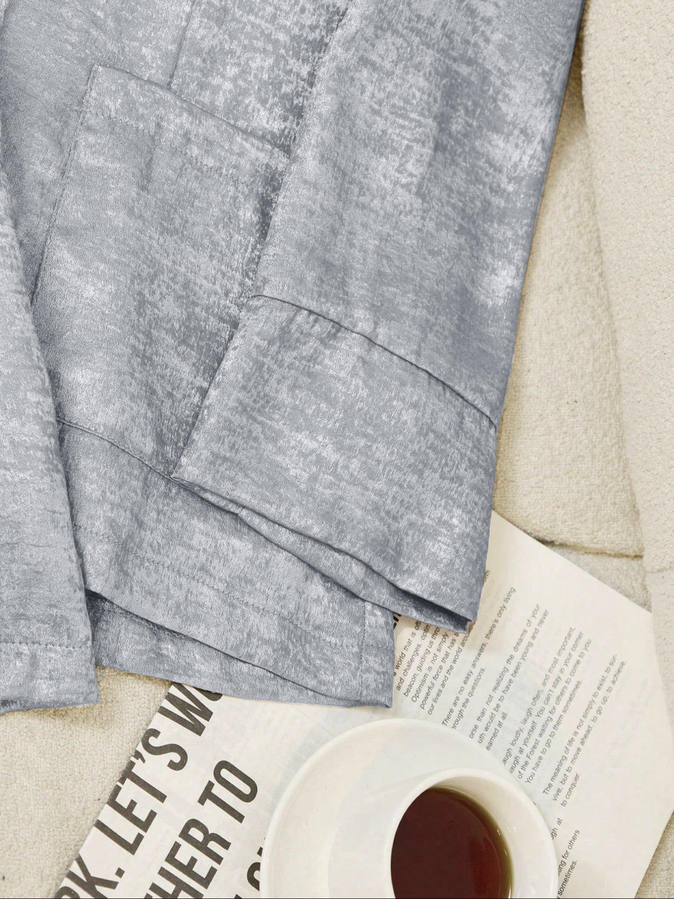 Two-Piece Set Women's Solid Color Blazer & Shorts, Casual Outerwear & Shorts for Daily Wear, Ladies Clothes for Summer Suits