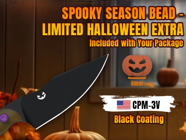 Kizer Halloween Mini Harpoon 3V Steel PEI 1040SHW1, Halloween Theme Design, Men Gift fort EDC knife edc tool Halloween Car-Themed EDC Knife Set