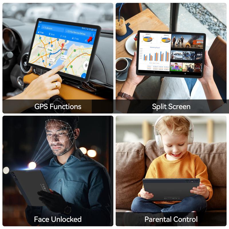 Android 14 Tablet, 128GB+14(8+6 Expand)GB, 10 inch 4G Phone, 5G WIFI+Cellular, Octa-Core, Dual Sim Card Slot, 13MP Camera,GPS,1TB Expand,1920*1200 FHD IPS,8000mAh,Face Unlock, Bundle with Keyboard, kids Android pad 2026 Newest Tablet springtok