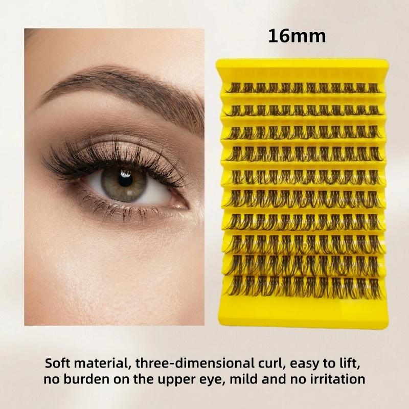 Natural Eyelash Clusters Mixed Lengths 8-16mm, Thin Soft Design, Suitable for DIY False Lashes, Enhance Eye Charm, Made in China