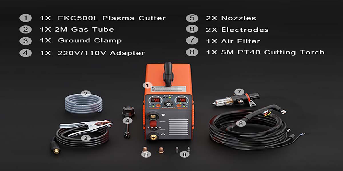 FEIFANKE 50A Plasma Cutter, Low-Frequency Non-Touch Pilot Arc Plasma Cutter Machine 110V/220V Dual Voltage with Air Sensor, 2T/4T, Post-Flow, 1" Max Cut FEIFANKE 50A Plasma Cutter, Low-Frequency Non-Touch Pilot Arc Plasma Cutter Machine 110V/220V Dual Voltage with Air Sensor, 2T/4T, Post-Flow, 1" Max Cut