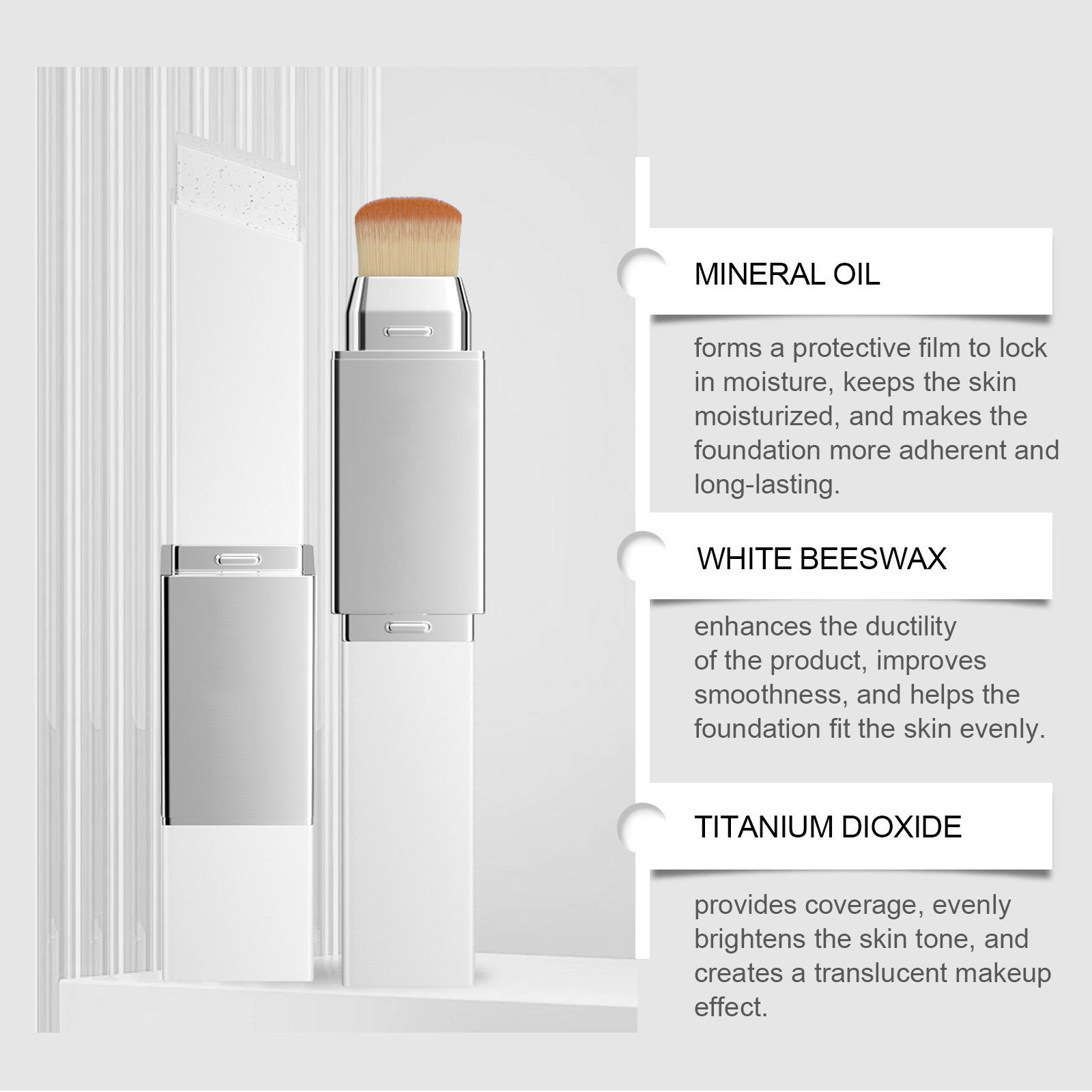 AMZ This Two-In-One Color-Changing Foundation Stick Features A Natural Color, A Light Texture, A Matte Finish, And A Clear And Transparent Finish. It Is Suitable For Daily Makeup Use