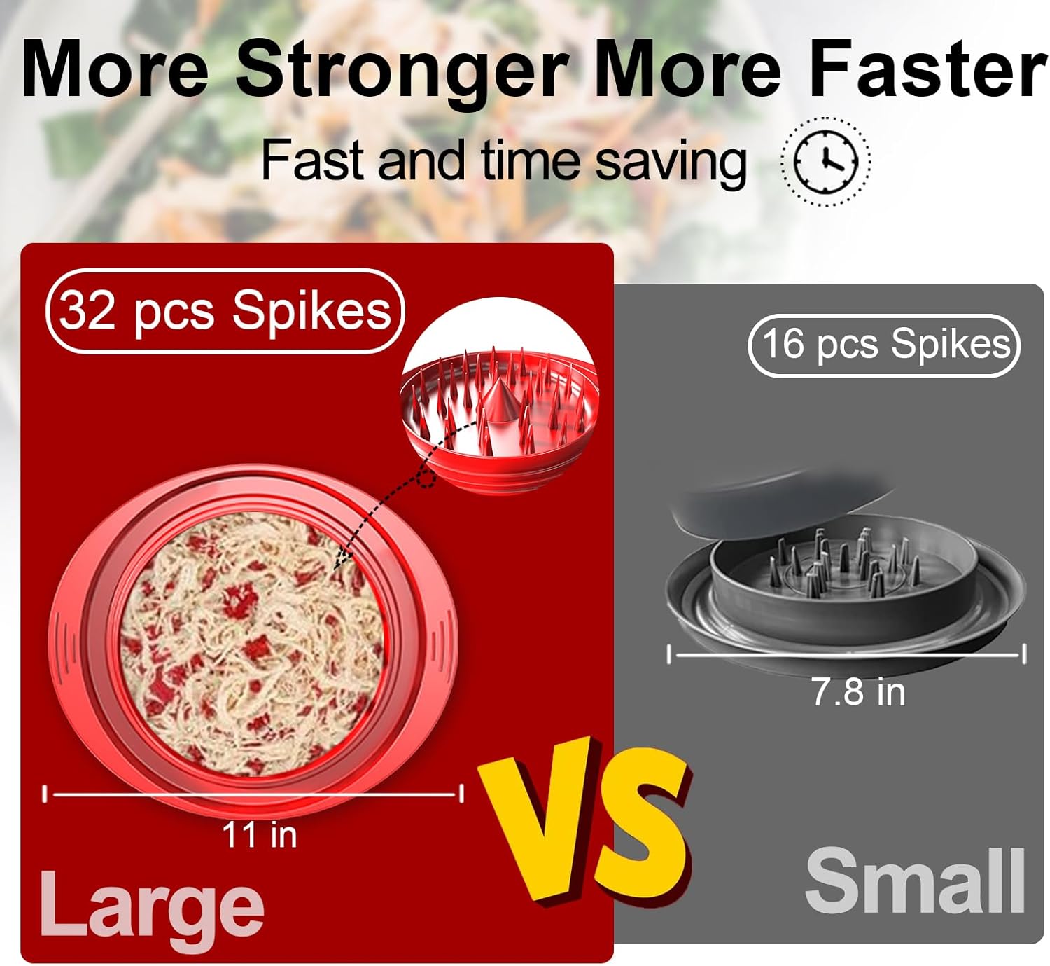 Expanded version,Chicken Shredder, 11" Large Chicken Breast Shredding Tool Twist with Non-Skid Base, Meat Shredder Machine, Ergonomic Handle, Heat Resistant, BPA Free, Suitable for Pulled Pork Beef Chicken, Red