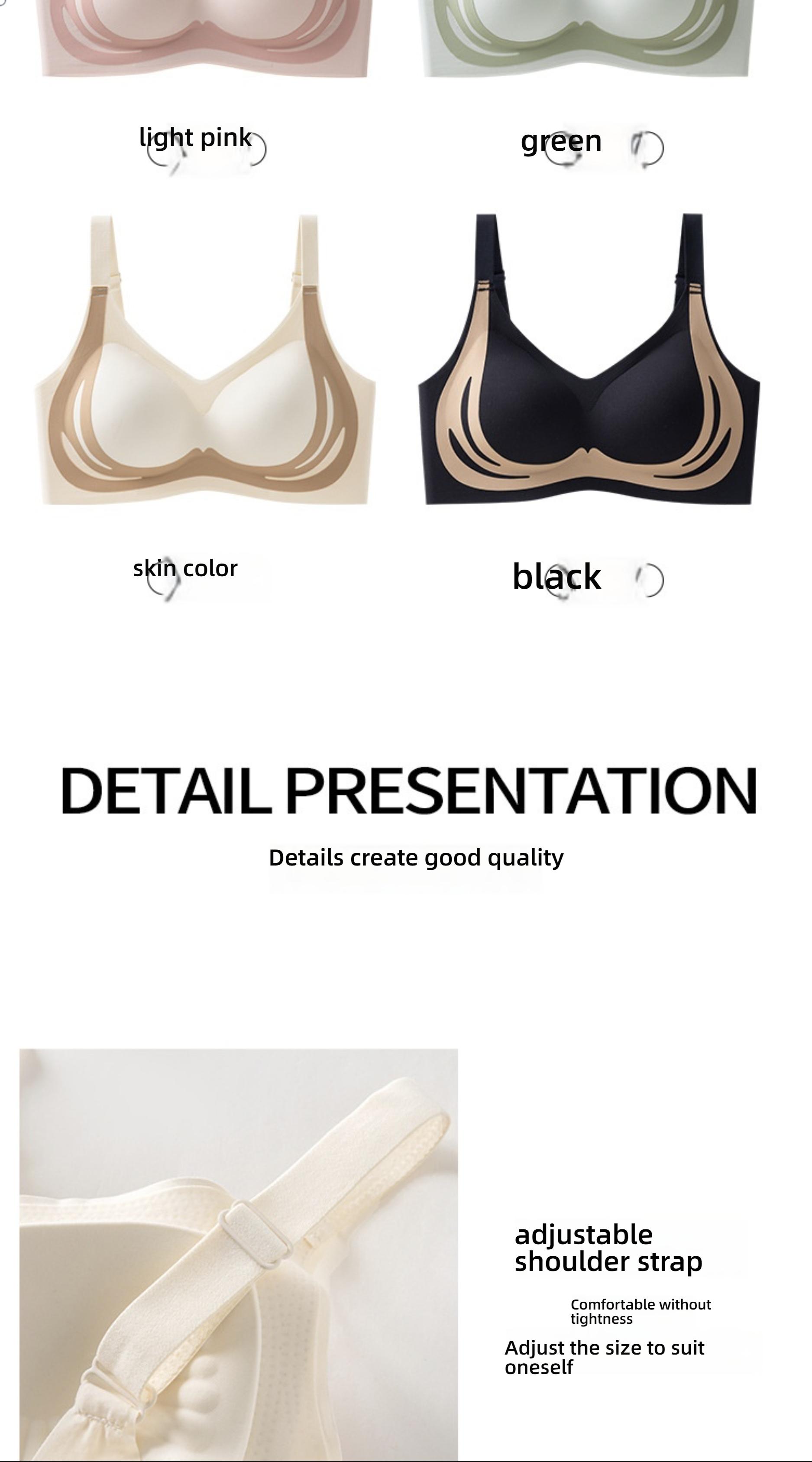 Fixed Cup Lift Push-Up Bra, Anti-Sag No Underwire Gathered Breast Support, Seamless Adjustable Backless Tube Top Lingerie