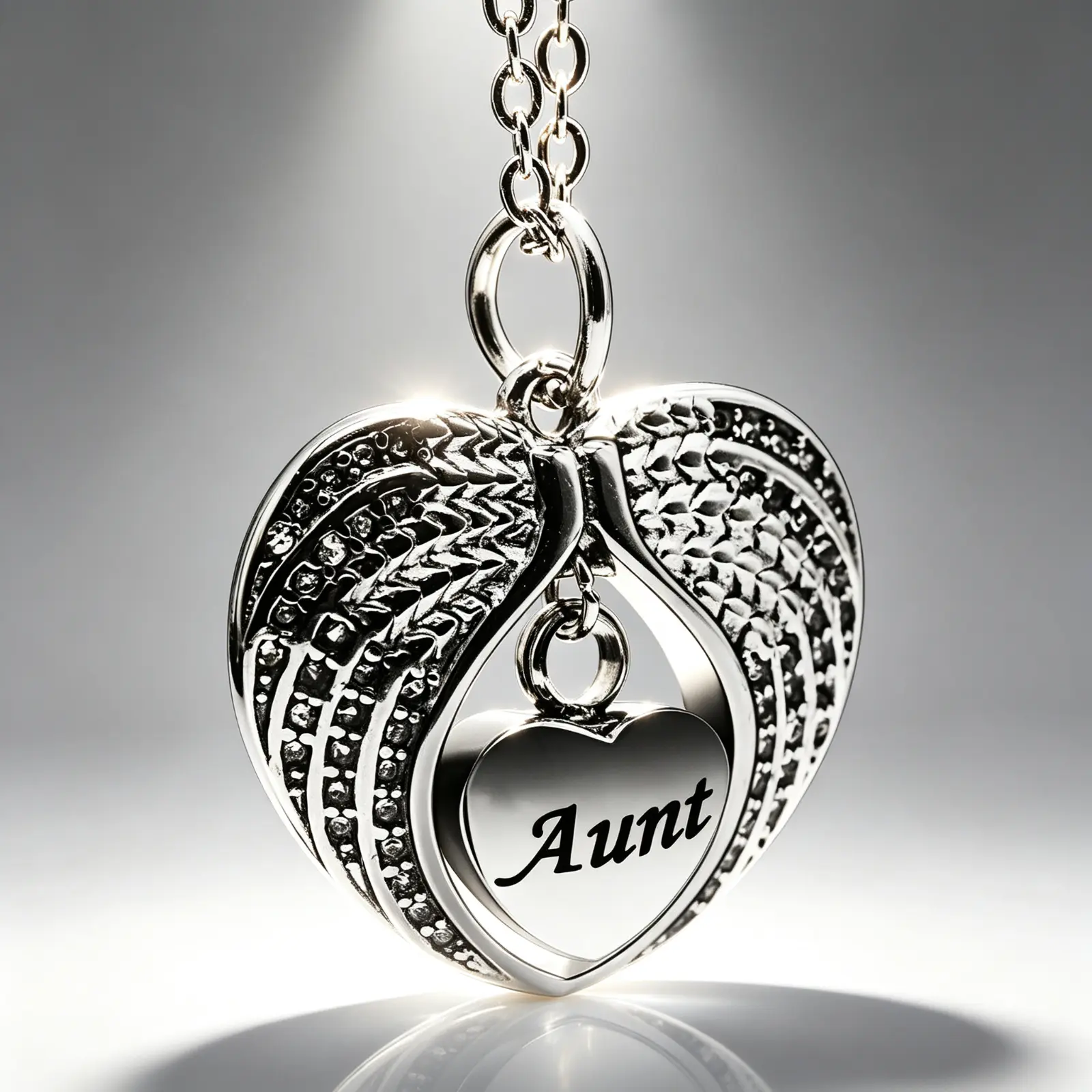 NEW  Heart Urn Necklace For Ashes Cremation Pendant Keepsake Memorial - Aunt