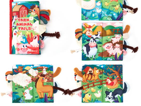 Hahaland Farm Animals Sensory Toy – Tummy Time Touch & Feel Baby Gift for Boys & Girls, Early Learning & Education Infant Toy Duck