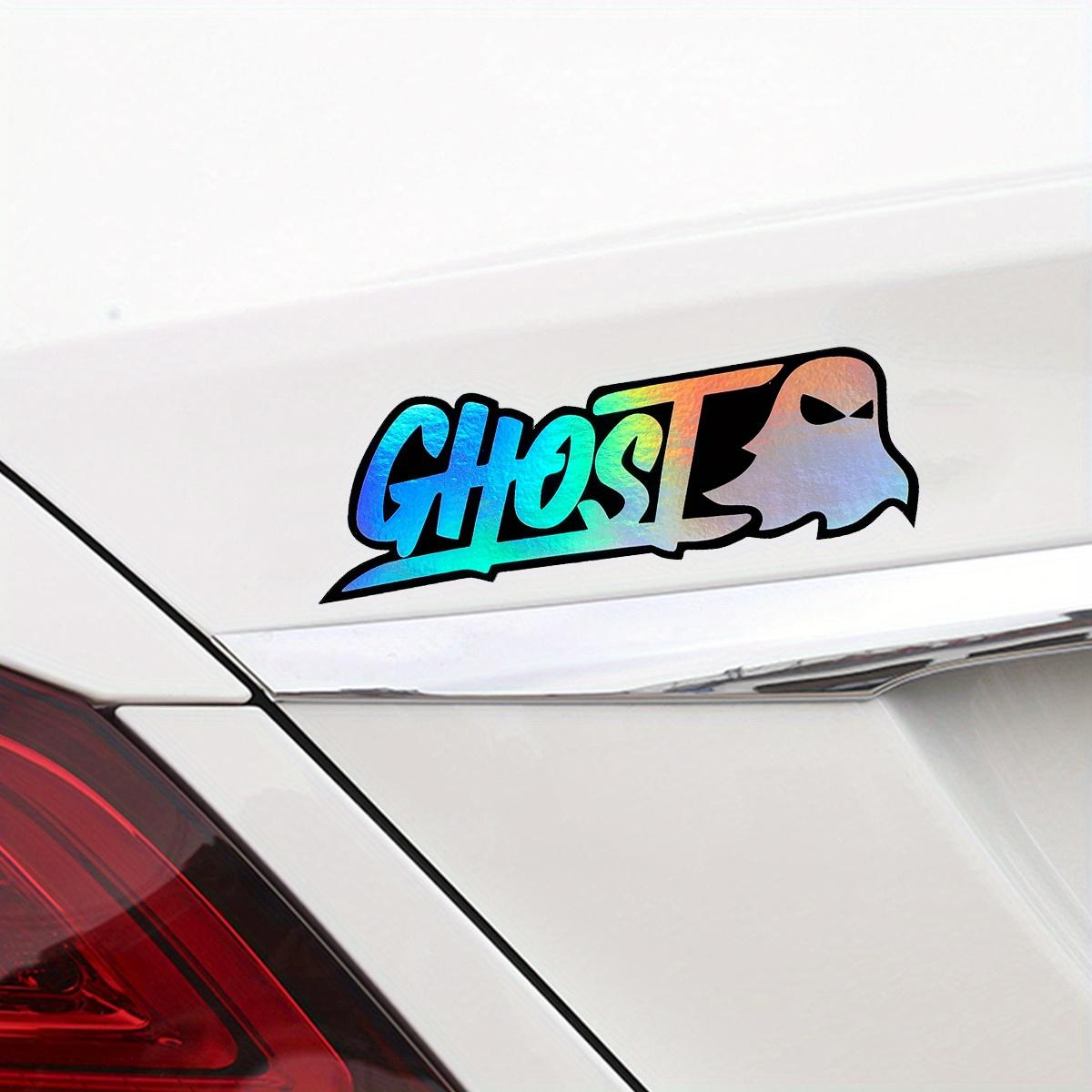 1PC Waterproof vinyl sticker decal for motorcycles and cars, featuring a ghost design, perfect for your motorcycle windshield and body, Motorcycle Stickers, Waterproof Vinyl Decals