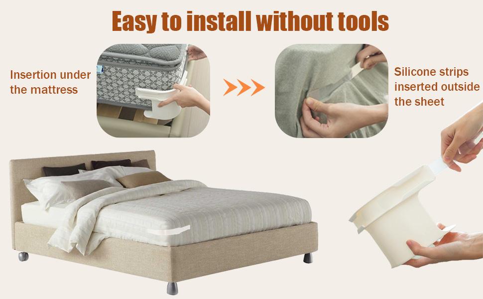 4-Pack Heavy Duty Bed Sheet Clips, Locking Mattress Corner Holders, Anti-Slip Bedding Fasteners with Easy Installation, Invisible Durable Bedding Accessories, Home Essential Valentine's Gift for Boyfriend 4-Pack Heavy Duty Bed Sheet Clips, Locking Mattress Corner Holders, Anti-Slip Bedding Fasteners with Easy Installation, Invisible Durable Bedding Accessories, Home Essential Valentine's Gift for Boyfriend