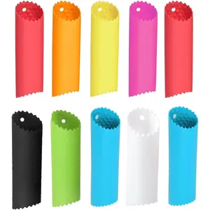 Garlic Peeler Set, 10 Pieces Silicone Garlic Roller Garlic Peeler Tube Easy Garlic Peeled Tool Skin Remover Roller Keeper Convenient for Kitchen Use
