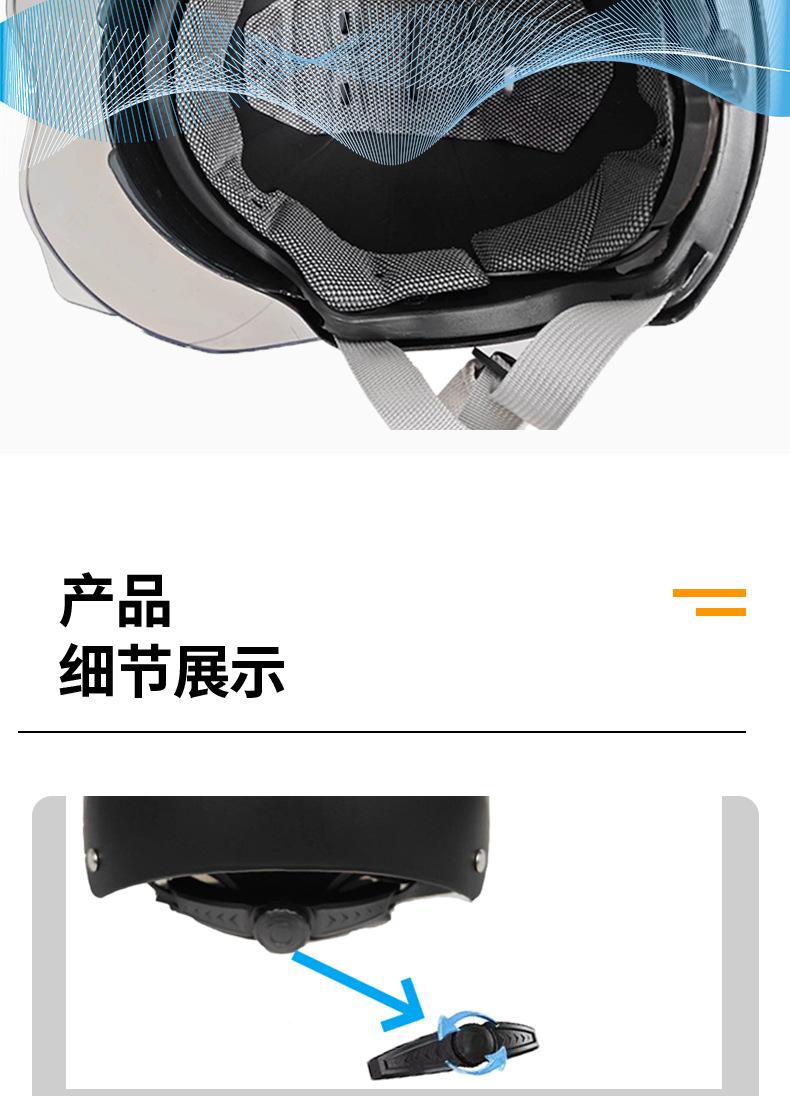 ZXC Anti-Fog Dual-Lens Electric Vehicle Helmet, Unisex All-Season Half Helmet, Anti-Scratch Dual Lens Design, Windproof Dustproof Shock Absorption, Portable Lightweight & Comfort Lining, Adjustable Buckle for Adult Men Women Urban Commute Scooter Riding