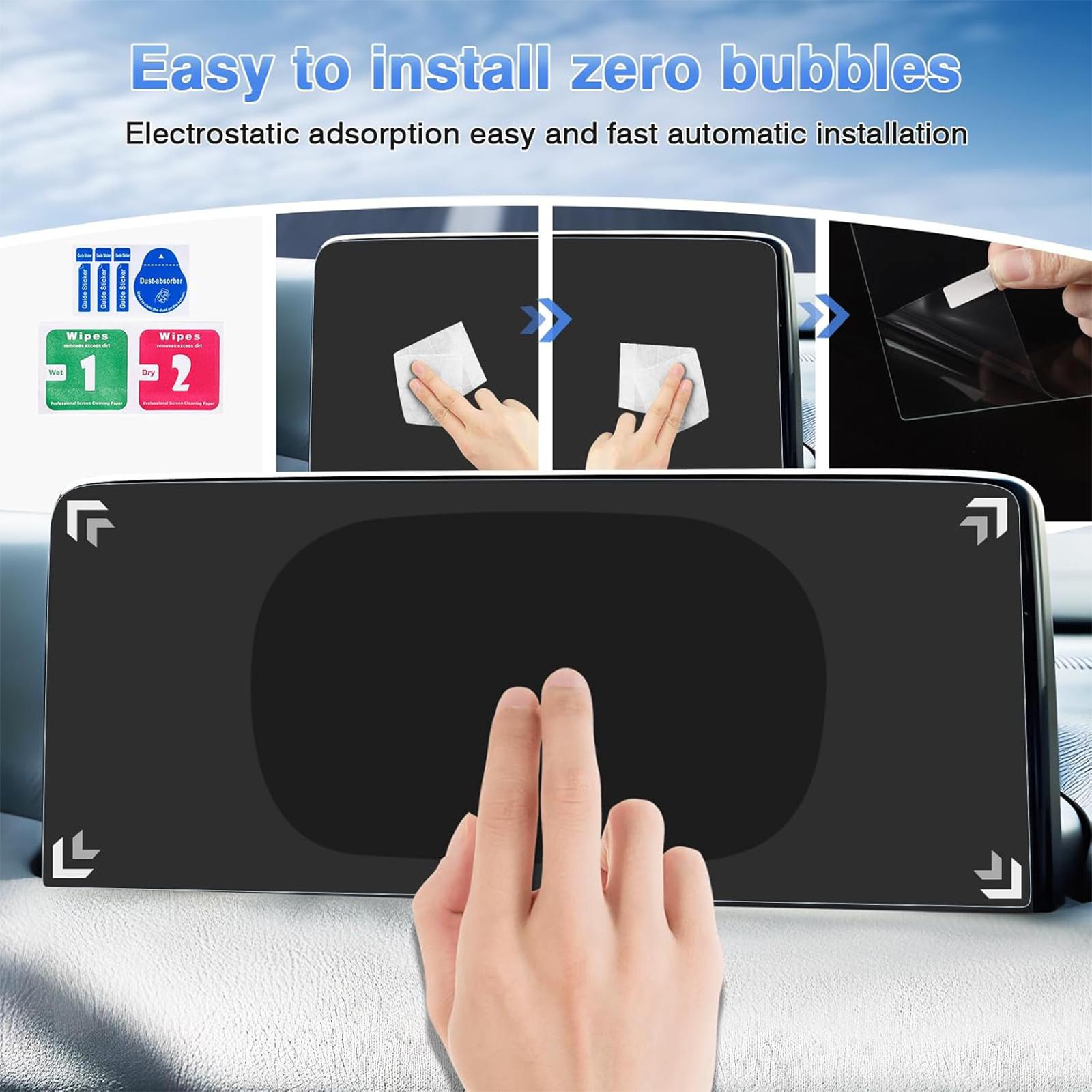 Canvcle 2 Pack Screen Protector for 2021 2022 2023 2024 2025 Mazda CX5 and CX-9 10.25-Inch Touchscreen, 2025 CX-5 Accessories Navigation Display Protective Film Tempered Glass Anti Glare