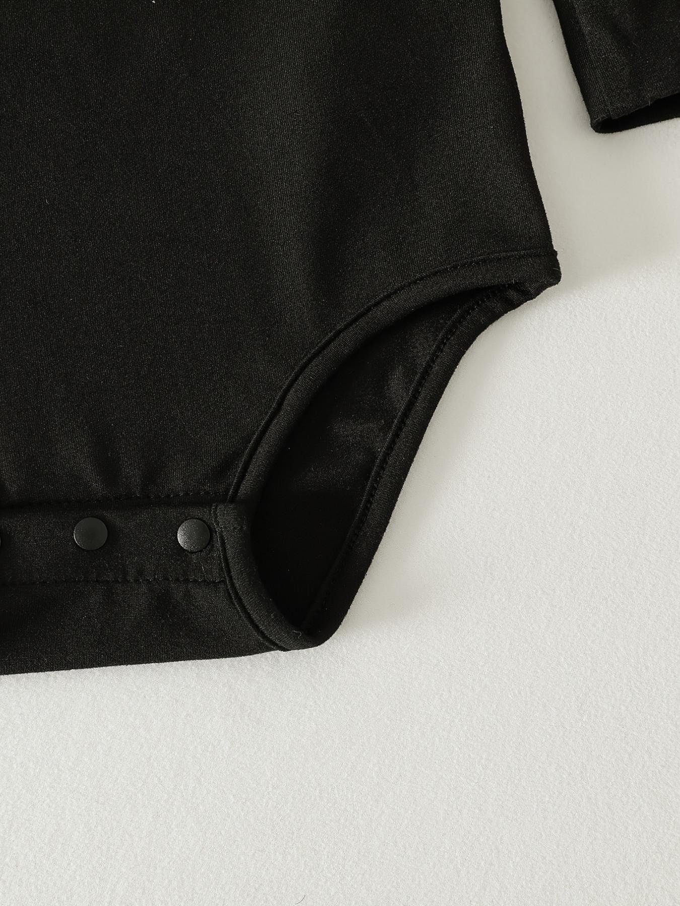 Girls' Spring Bodysuit, Retro Polka Dot Sweetheart Style, Long Sleeve Netting Bodysuit for Baby Girls, Polka Dot Netting Bubble Sleeves + Semi-Transparent Netting Round Neck, Perfect Birthday Gift for Baby Girls, Suitable for Daily Home Wear and Travel