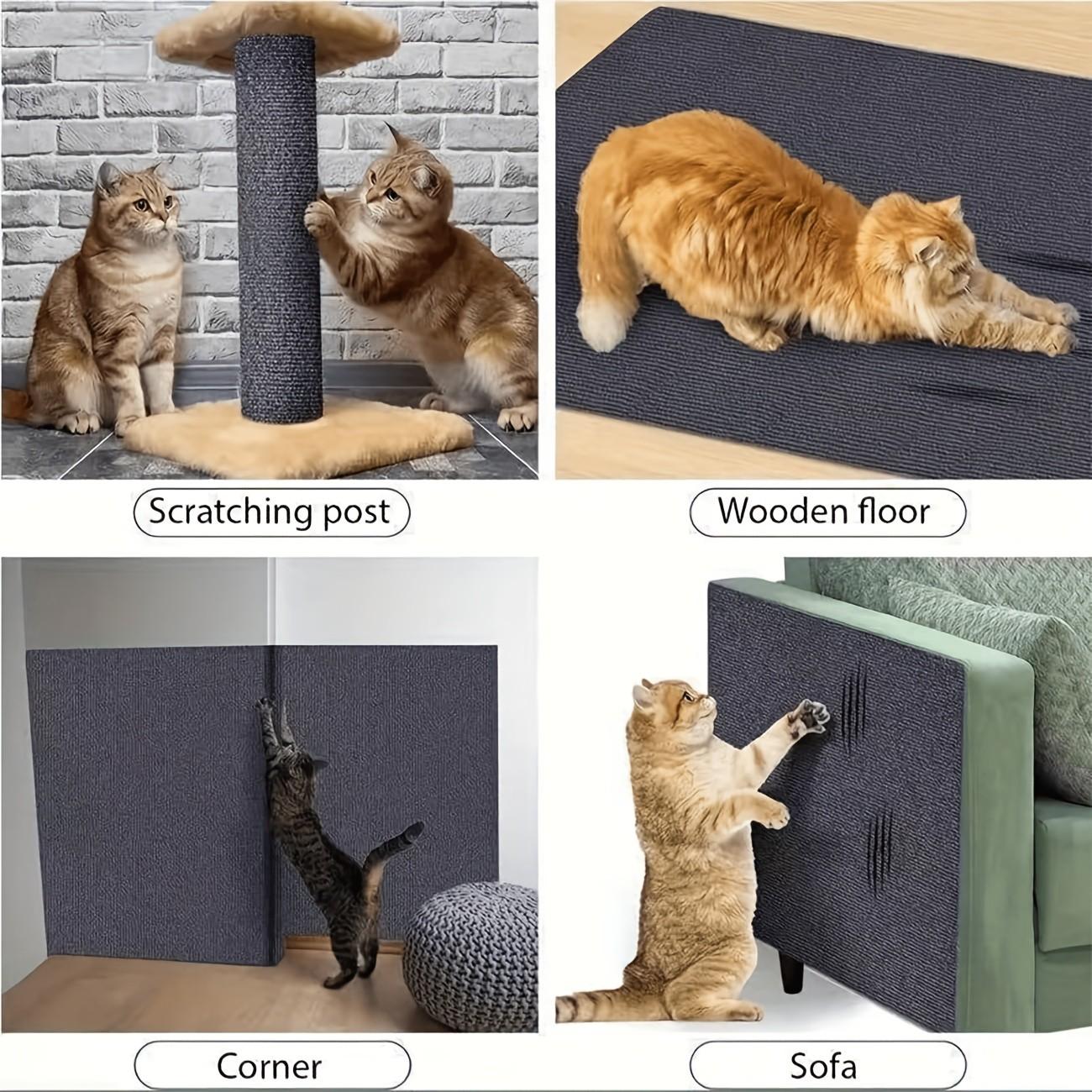 2 Rolls Thick Self-Adhesive Cat Scratch Board, Anti-Scratch Pad, Cuttable Furniture Sofa Door Wall Cat Climbing Rack Protector Film