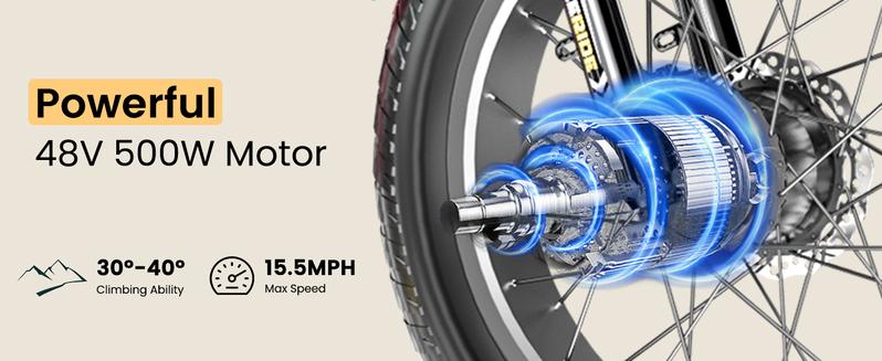 MOONCOOL Electric Tricycle for Adults, 20" x 4" Fat Tire Electric Trike, 48V 500W Motorized Electric Bicycle Bikes, 3 Wheels 7 Speed Ebike with Removable Battery, Aluminum Frame & Large Basket