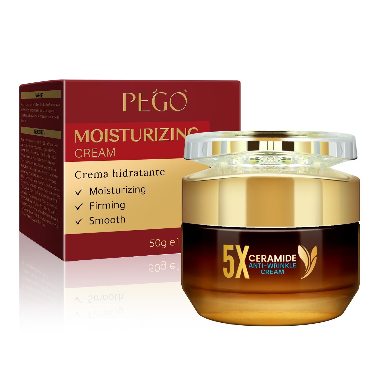 Ceramide Repair Anti-Wrinkle Face Cream, Deep Hydration, Fade Fine Lines, Improve Dark Circles, Gentle on Skin, 50g, Contains Ceramide, Centella, Ha