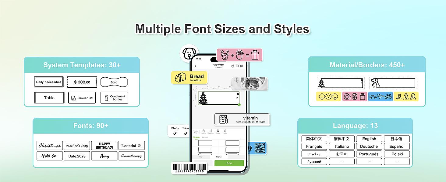 NELKO P21 Printer with Tape, Bluetooth Label Printer, Thermal Printer for Organization, Storage, Office and Home, Label Printer Gift for you