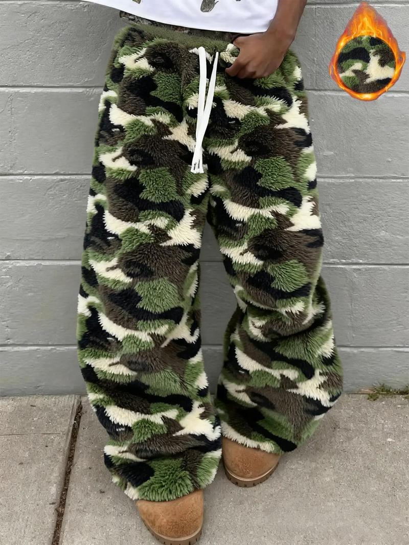 Unisex Leopard Print Fleece Pants, Soft Rabbit Fur Fabric, Fall Winter Warm Comfort, Street Hip Hop Style, Daily & Outdoor Wear Unisex Leopard Print Fleece Pants, Soft Rabbit Fur Fabric, Fall Winter Warm Comfort, Street Hip Hop Style, Daily & Outdoor Wear