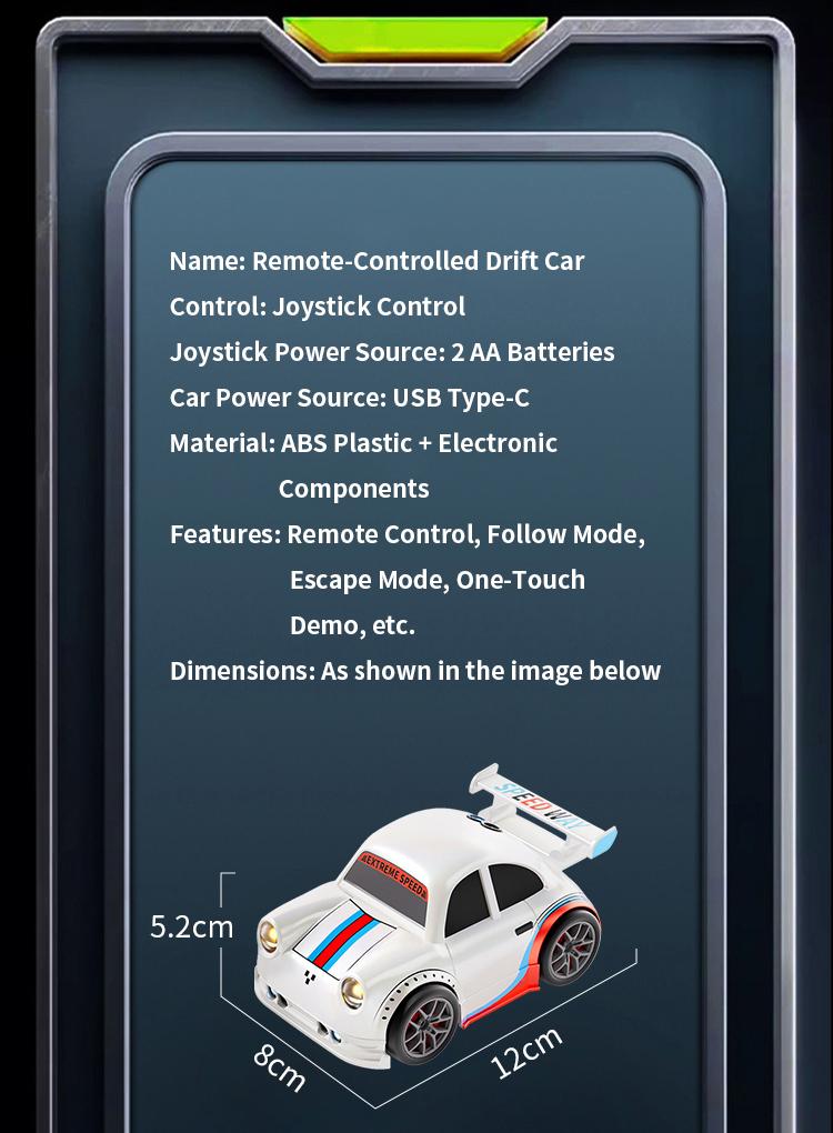 BRRRRT Smart Drift Car Upgrade Edition, customizable, remote-controlled drift car, equipped with magnetic accessories for quick swapping, includes interchangeable tires, features light and sound effects, perfect Christmas gift for adults and children.