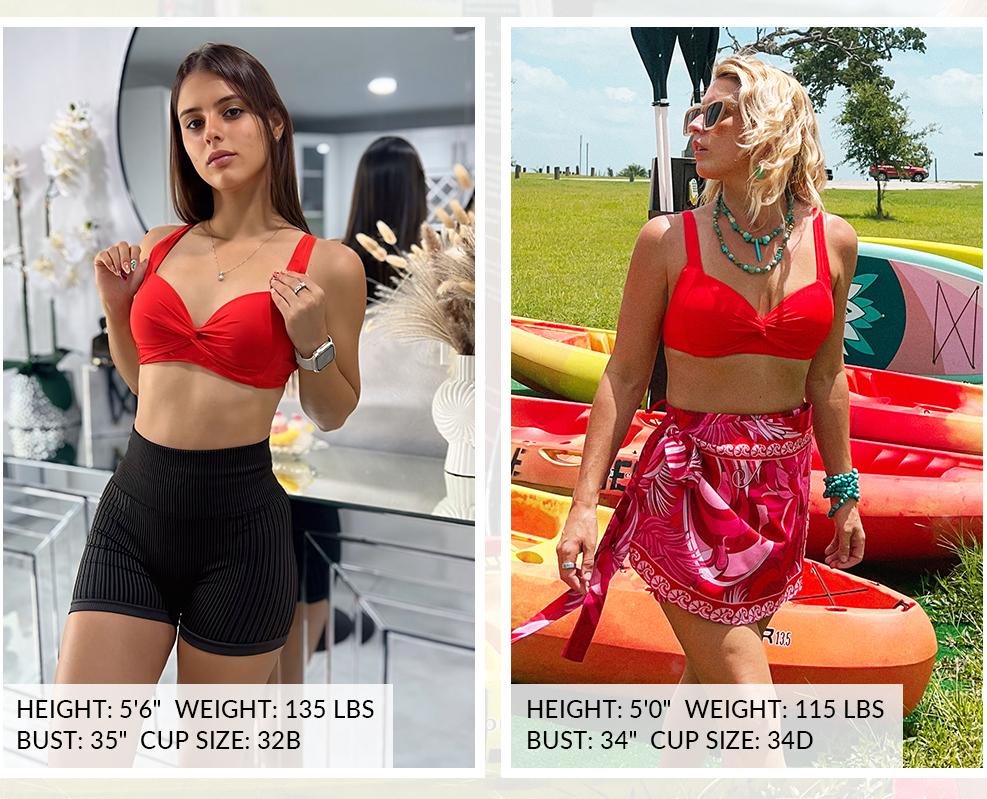 Yonique Women Underwire Bikini Top - Push Up Bathing Suit Top Padded Bra Swimsuit Top