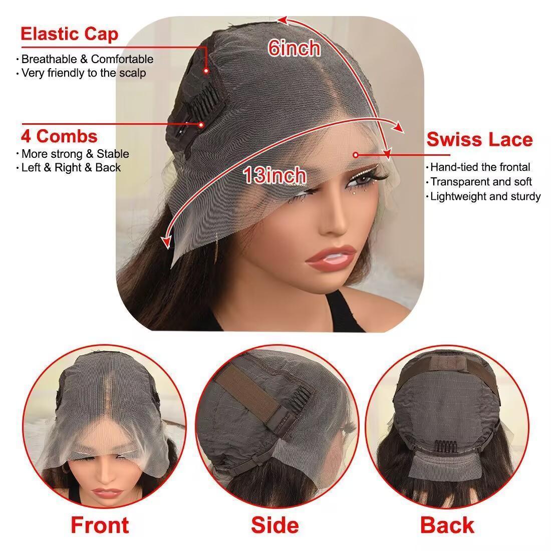 180% Density Milk Tea Ombre Ash Blonde Lace Front Wig Human Hair Upgrades 13x6 Body Wave Lace Front Wig for Women Hd Invisible Frontal Pre Plucked Brown Root Ombre Human Hair Wig SpringStatements