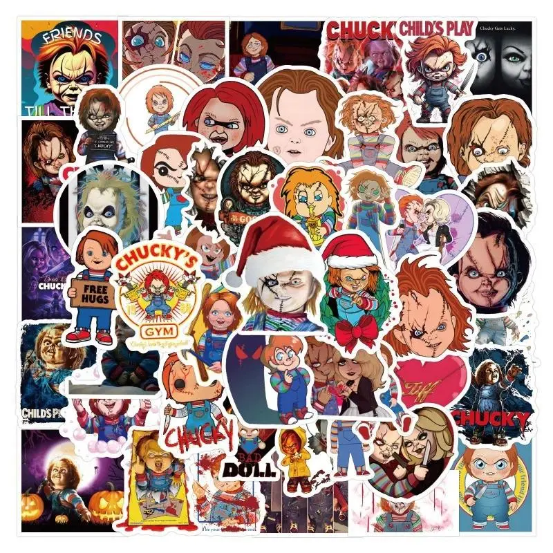 60pcs Chucky Graffiti Stickers Suitcase Water Cup Guitar Car Scooter Stationery Refrigerator Mobile Phone DIY Decoration Decals