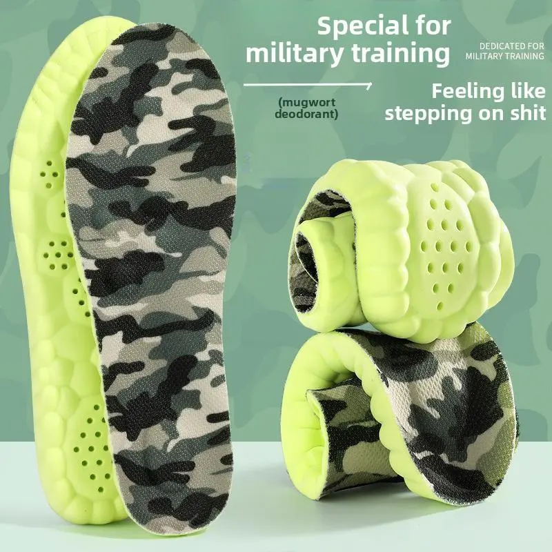 XORAM Men's Sport Shoe Insoles, High‑Elastic Shock‑Absorbing Breathable Summer Inserts with Mint & Mugwort Infusion for Daily Sports Walking5124-2