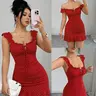 【Black Friday】Women's Casual Polka Dot Ruffled Short Dress, Summer Dresses, Stylish & Comfortable for Daily Wear