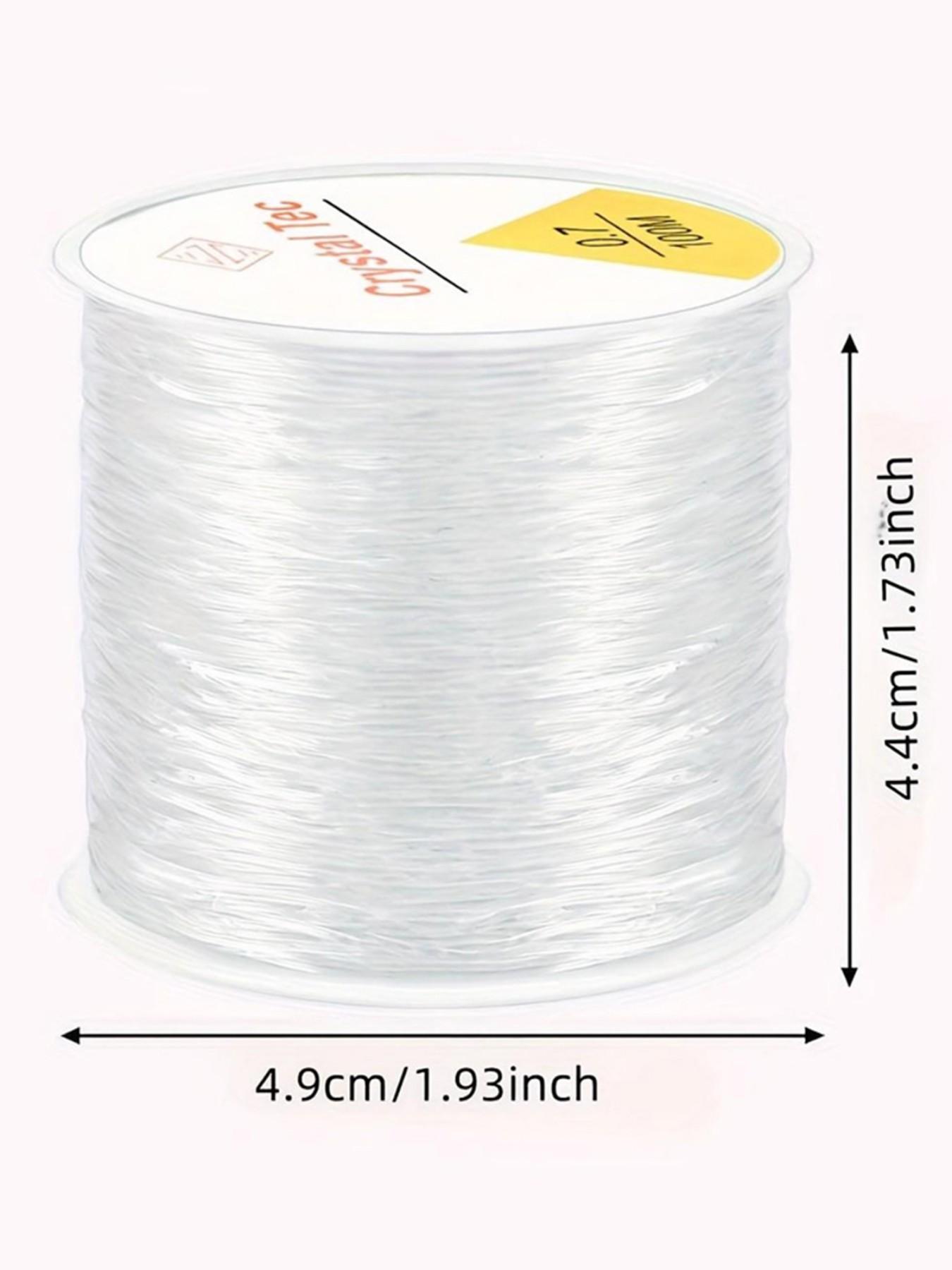 0.7mm/100m Transparent Plastic Elastic Rope, Stretchy Bracelet Crystal String, Ideal for Beading and Jewelry Making Gifts