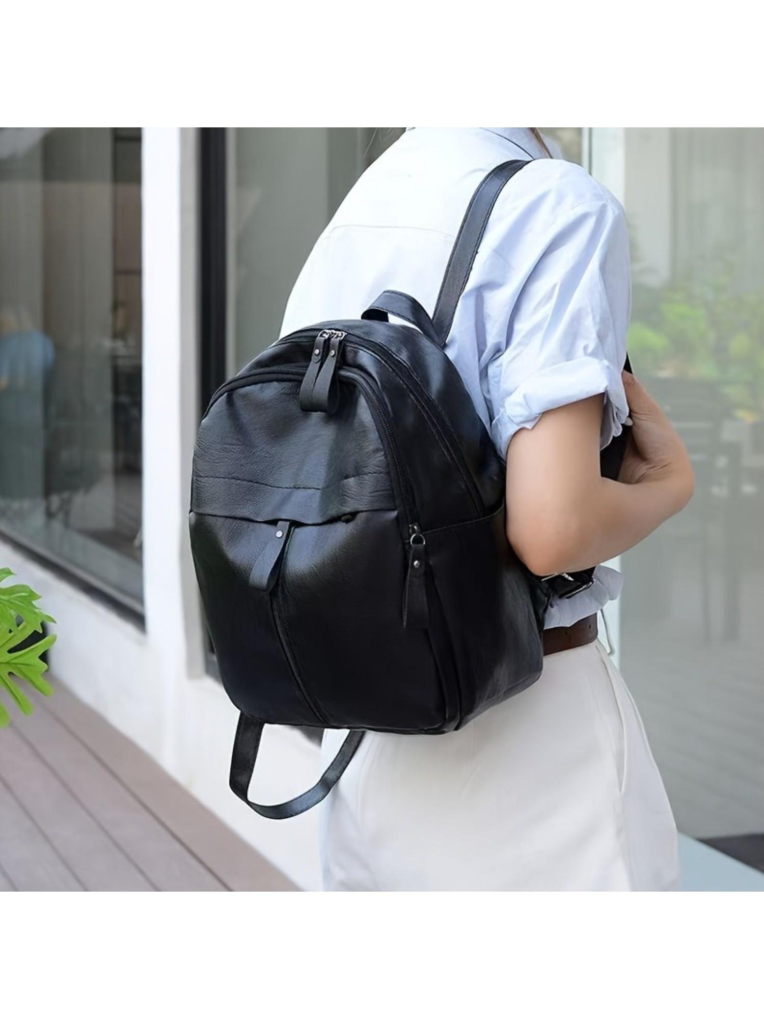 Women's Large Capacity Commuter Backpack, Lock Closure System, Adjustable Thick Shoulder Straps, Front Pocket, Ideal for Work and Travel