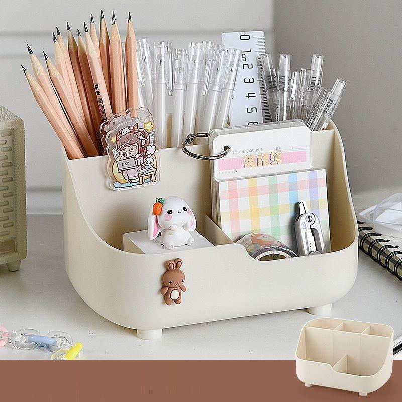 Large Capacity Storage Box Office Desk Organizer Multi-Functional Cosmetic Holder Student Pen Holder, Essential Desktop Organization Solution