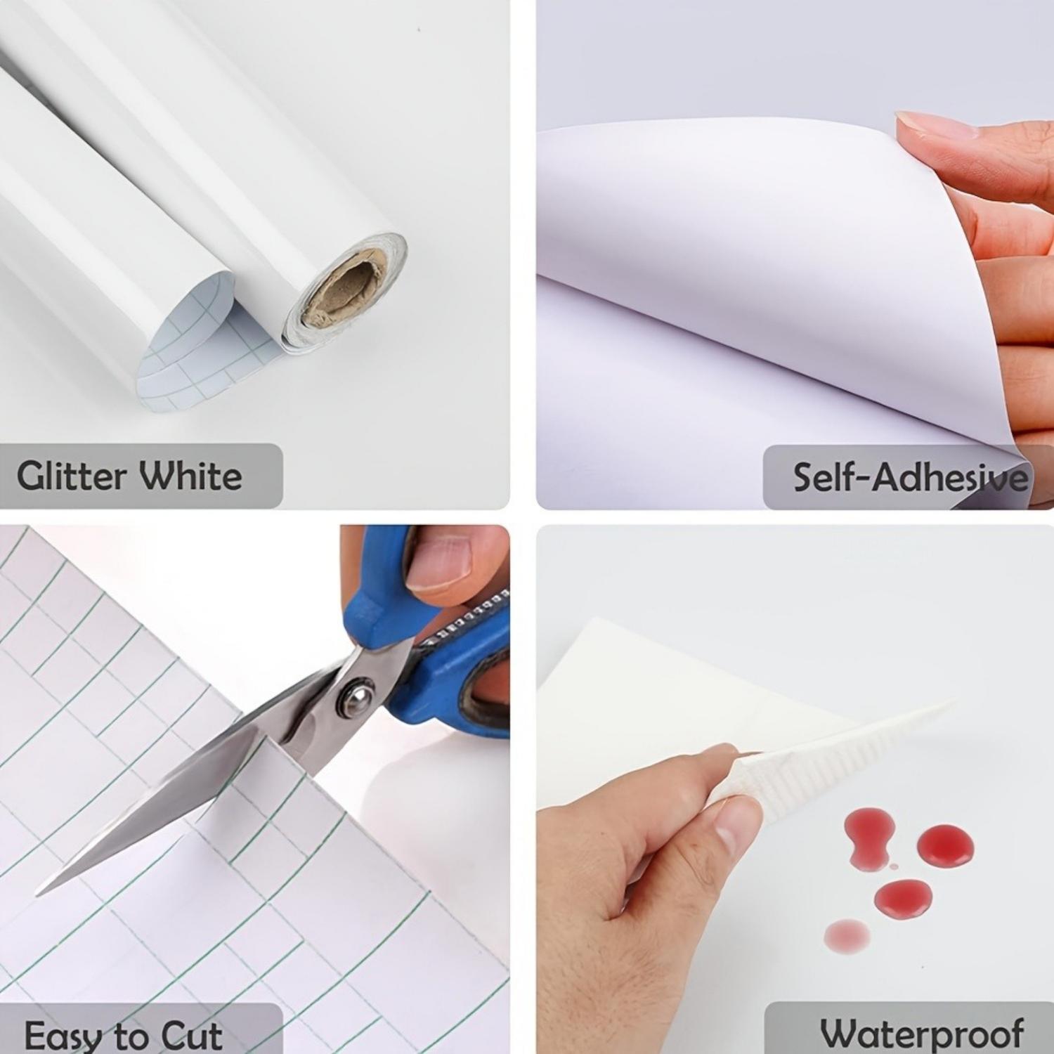 Self-Adhesive Marble Vinyl Wallpaper Roll, Thick Waterproof Oilproof Home Protection, Removable Decor for Living Room Kitchen