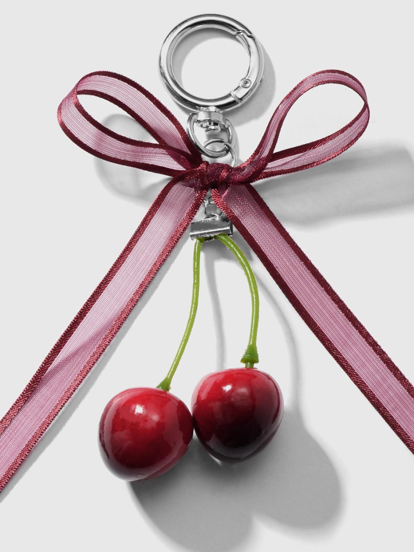 New Elegant Simple Sweet Cool High-Quality Faux Pearl Lace Leopard Bow Keychain Bag Charm, Casual Style, No Choking Hazard, Fashionable Accessory