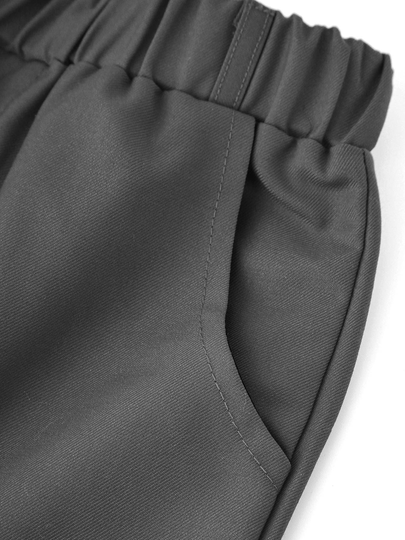 Boys' Elegant 4-Piece Formal Suit (Shirt + Lapel Vest + Elastic Waist Trousers + Striped Tie) 5 Colors Available, Sizes 100-150cm, Slim Fit for Weddings, Parties & Performances