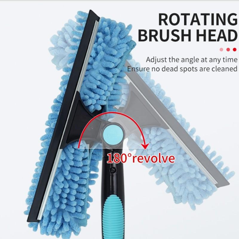 Two-In-One Glass Cleaning Brush, Efficient Window Cleaner Tool, Easy-To-Use Design, Perfect for Home & Office Use, Durable & Effective