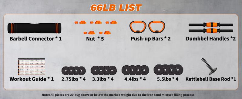 Adjustable Dumbbell Set, 44/66/88 lbs Weight Set Use as Dumbbell, Barbell, Kettlebell and Push-up Pesas Para Ejercicios en Casa, Christmas gift idea Msulti-functional Fitness Exercise Equipment for Home Gym, Adjustable Dumbbell Set, 44/66/88 lbs Weight Set Use as Dumbbell, Barbell, Kettlebell and Push-up Pesas Para Ejercicios en Casa, Christmas gift idea Msulti-functional Fitness Exercise Equipment for Home Gym,