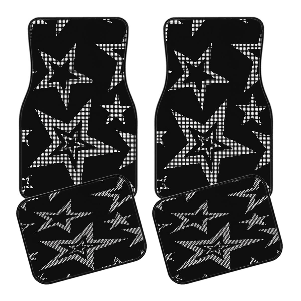 4-Piece Spider Web Print Car Mat Set, Universal Fit, Crystal Velvet, Full Coverage, Suitable for Sedan, Truck, Suv, Essential Car Accessories