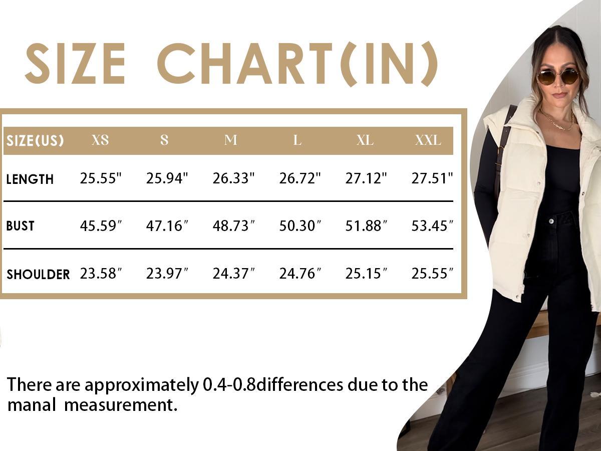 Hixiaohe Womens Casual Oversized Puffer Vest Stand Collar Full Zip Sleeveless Bubble Puffer Vest Quilted Padded Warm Coat Outwear TikTokShopBlackFriday