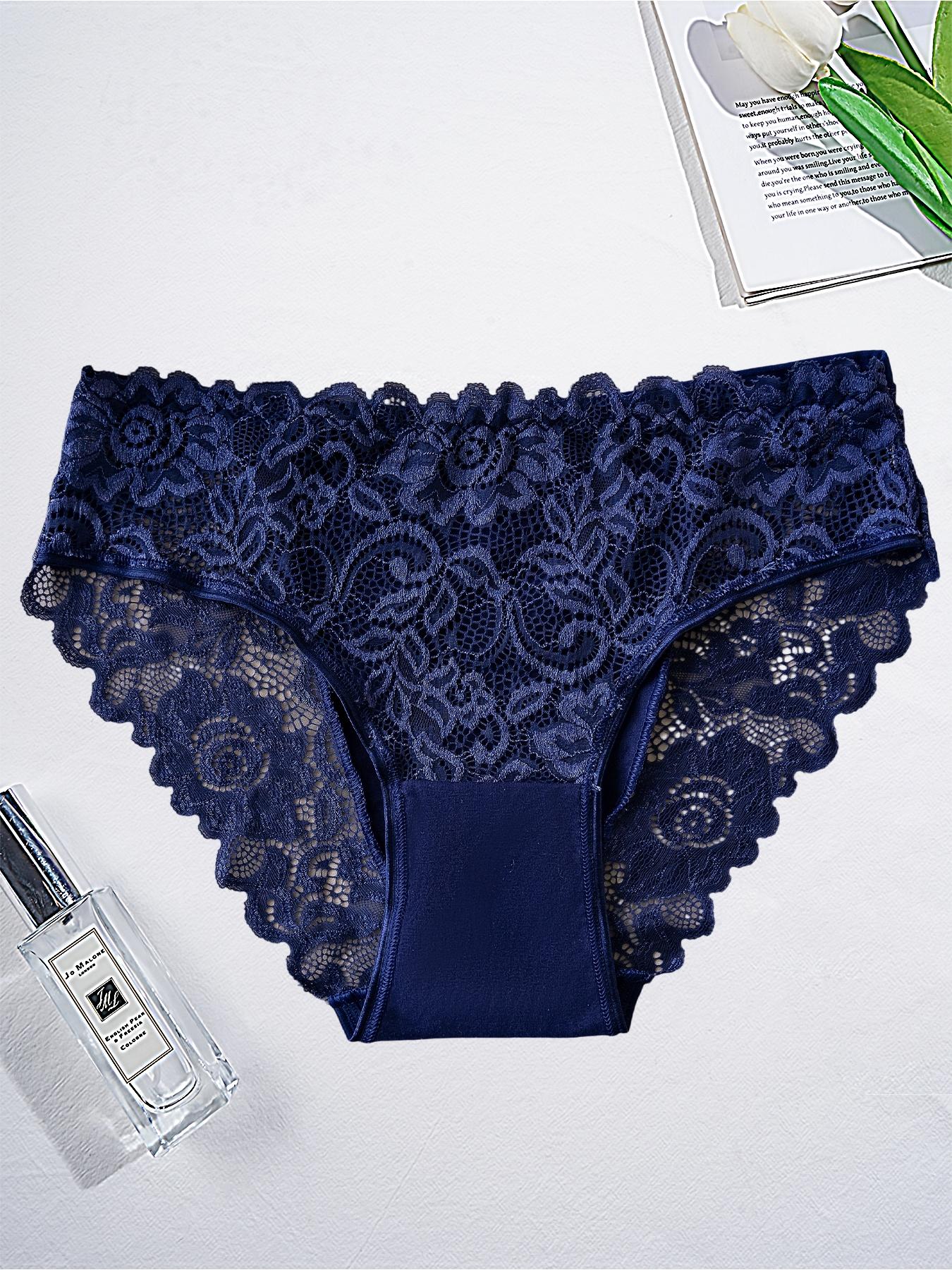 Antibacterial Gusset Plus Size 7-11 Pack Breathable Soft Lace Panties Non-Restrictive Everyday Wear Tummy Control Butt Lifting Wide Coverage Trim Lace Panty