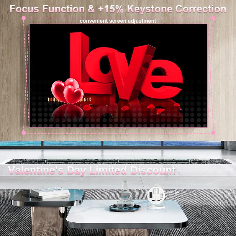 [US Warehouse] HYA300Pro Upgraded Projector with Dual Wi-Fi 6, BT5.4 Support, Native 1280*720P, Android 11, Built-in Speaker, Remote Control Included, Home Theater Outdoor，Valentine's Day/Birthday Gifts