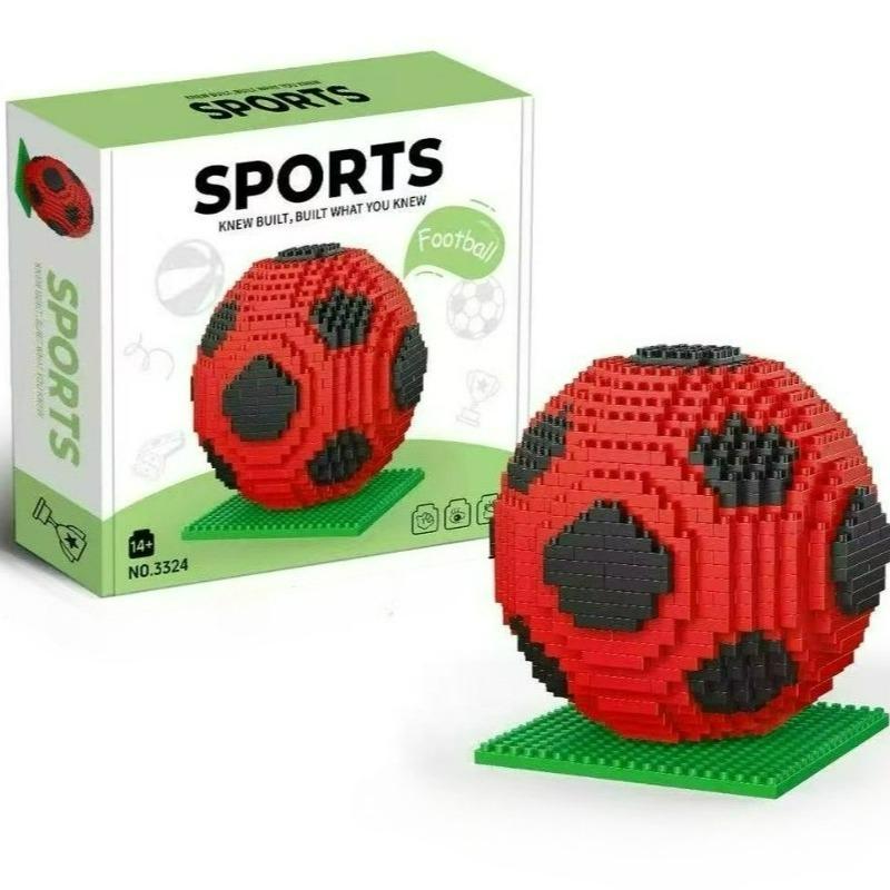 Creative Football Building Blocks Mini Particle Assembly Decorative Educational Toy, Desktop Decoration, Collectible Dolls, Micro Bricks Display