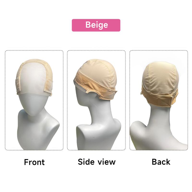 Wig Cap with Grip Band for Keeping Wigs in Place, 1 Count Adjustable Style Dome Mesh Cap with Showing Off Ears, Non Slip Cap Let Wig Be Glueless, Mother's Day Gift